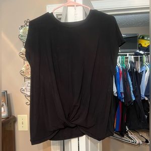 Walmart black crisscross top